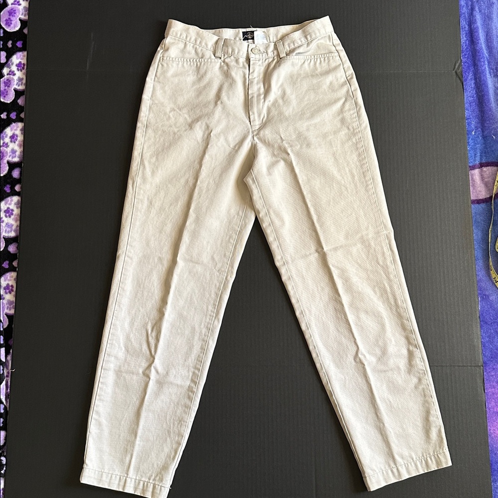 Women’s Docker’s Wide Leg 100% Cotton Cream Pants Size 8 Petite